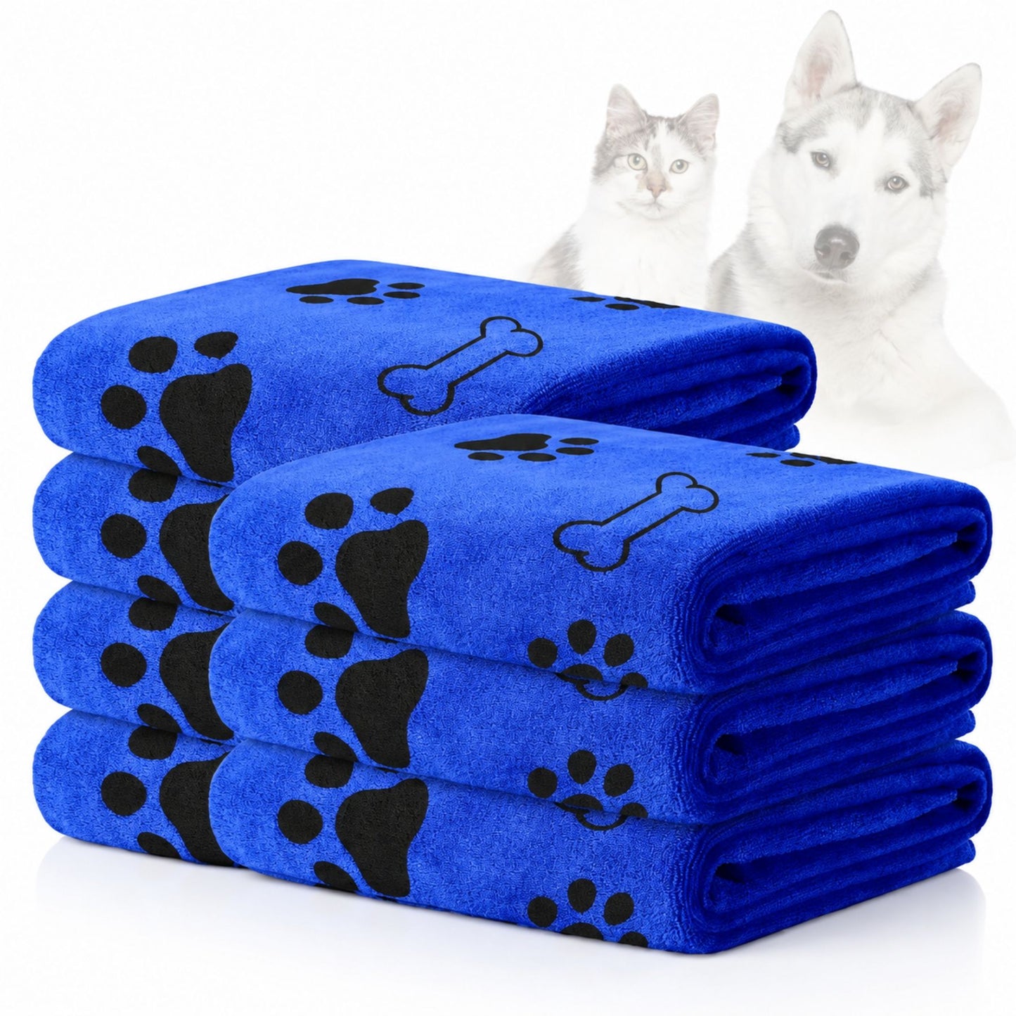 Mikrofiberhandduk för Hund & Katt – Snabbtorkande och Absorberande Badhandduk för Husdjur