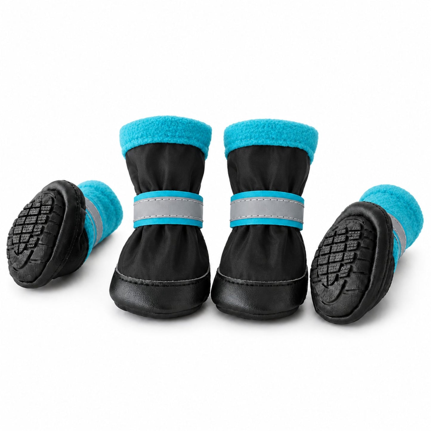 Reflekterande Halksäkra Hundskor – 4-Pack Justerbara Tasskydd för Hundar