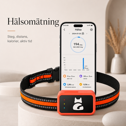4G GPS-spårare för Hund & Katt – Realtidsspårning med Mobilapp