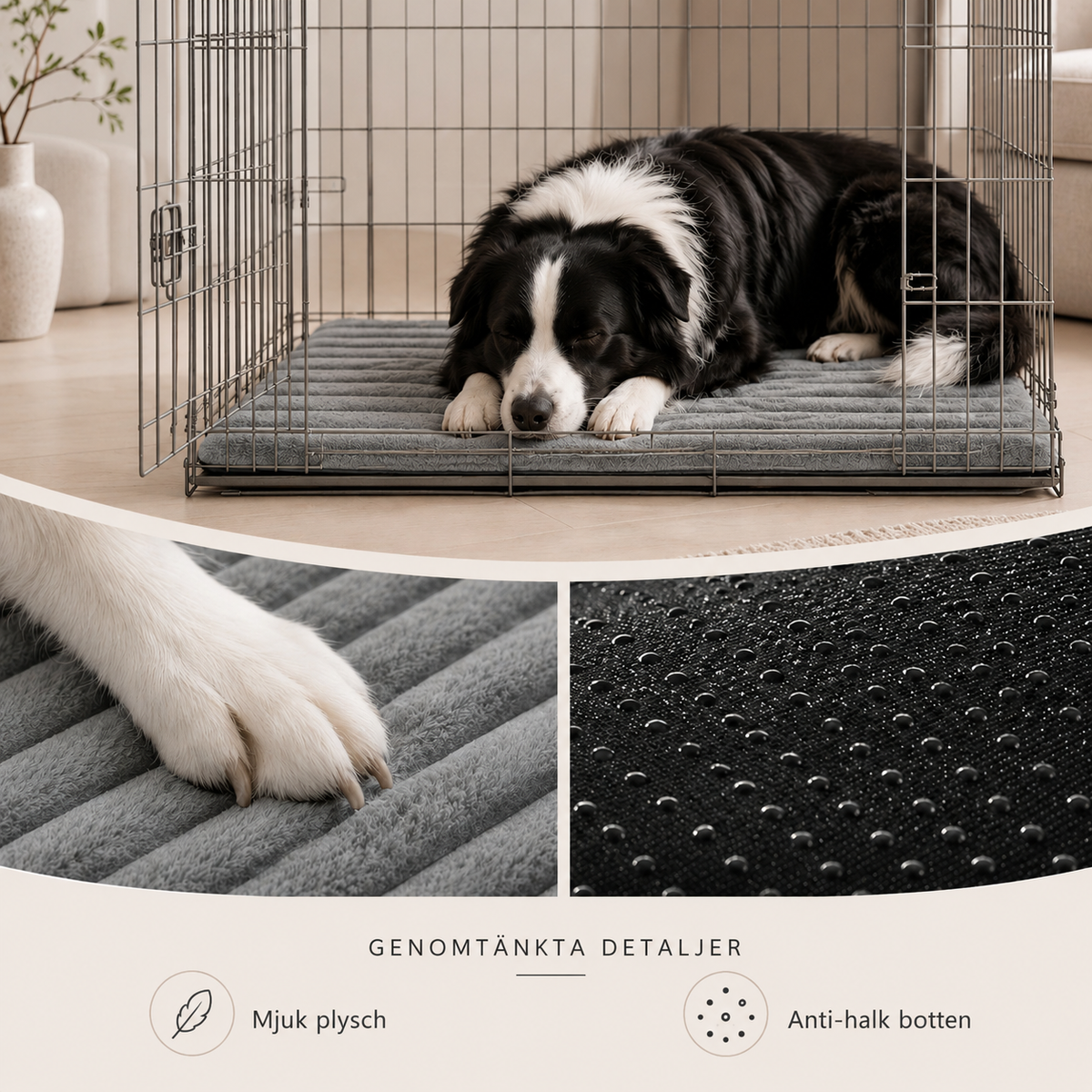 Självvärmande Bäddmatta för Hund & Katt – Mjuk och Tvättbar Sovmatta i Fleece
