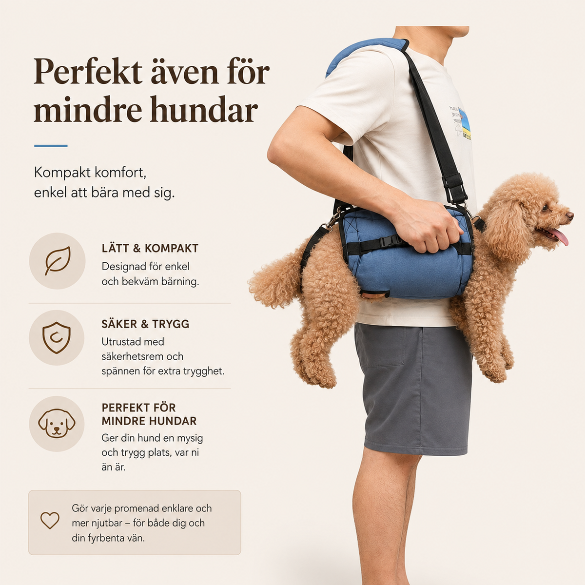 Lyftsele för Hund – Justerbar Helkroppssele med Axelrem