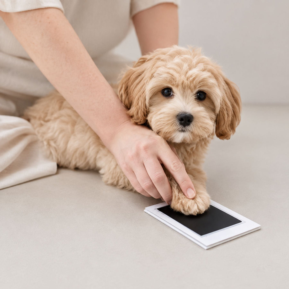 Bläckfritt Tassavtryckskit för Hund & Katt – Clean Touch Avtrycksdyna, Svart