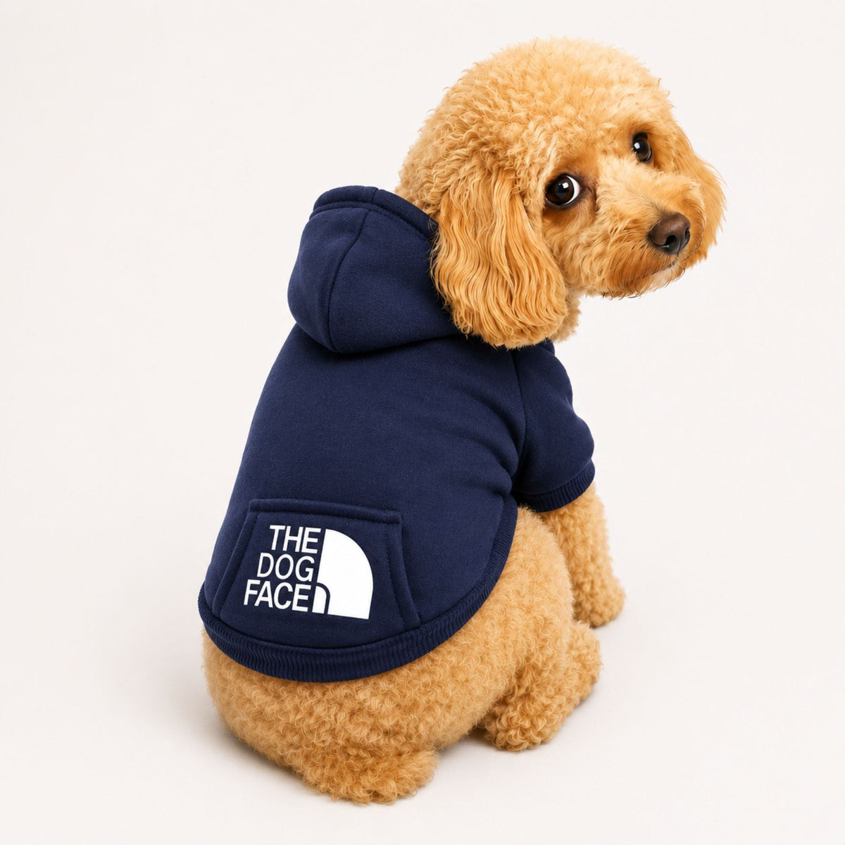 Hundhoodie med Huva & Ficka – Mjuk Huvtröja för Små Hundar