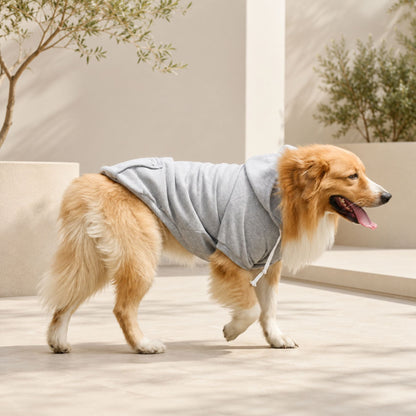 Hundhoodie med Dragkedjeficka – Mjuk Huvtröja för Små, Medelstora & Stora Hundar