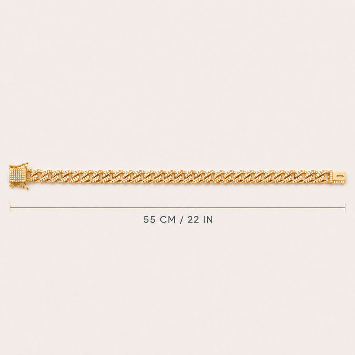 Guldfärgat Kubanskt Halsband för Hund med Strass – Dekorativt Smyckeshalsband