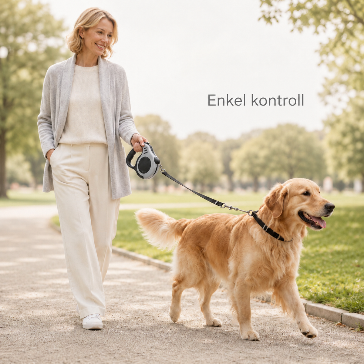 5 m Rullkoppel för Hund med Låsknapp – Automatiskt Koppel för Små & Medelstora Hundar