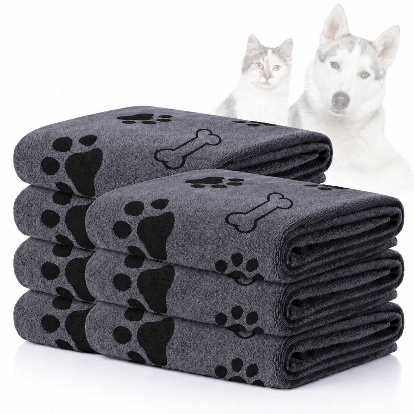 Mikrofiberhandduk för Hund & Katt – Snabbtorkande och Absorberande Badhandduk för Husdjur