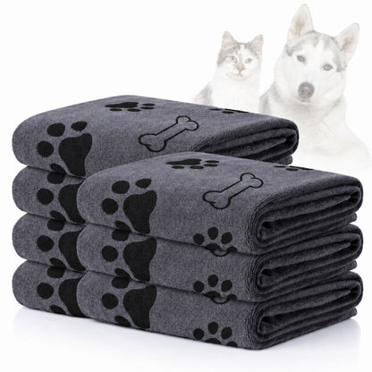 Mikrofiberhandduk för Hund & Katt – Snabbtorkande och Absorberande Badhandduk för Husdjur