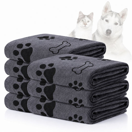 Mikrofiberhandduk för Hund & Katt – Snabbtorkande och Absorberande Badhandduk för Husdjur