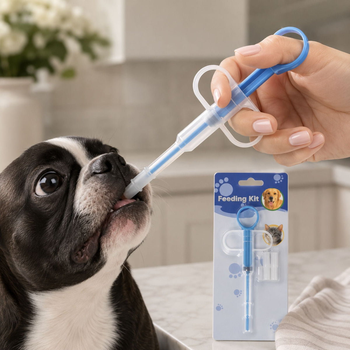 Doseringssprøjte med bløde spidser til hund & kat