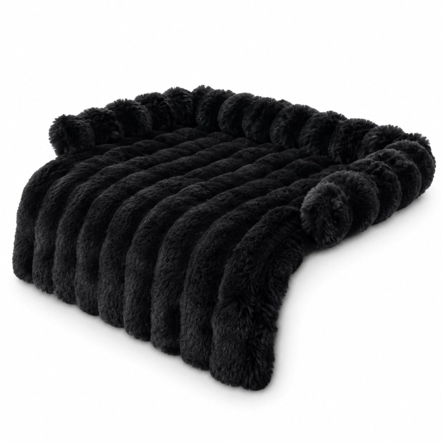 Soffkudde för Husdjur 75x75 cm – Quiltad Hund- & Kattbädd med Upphöjda Sidokanter