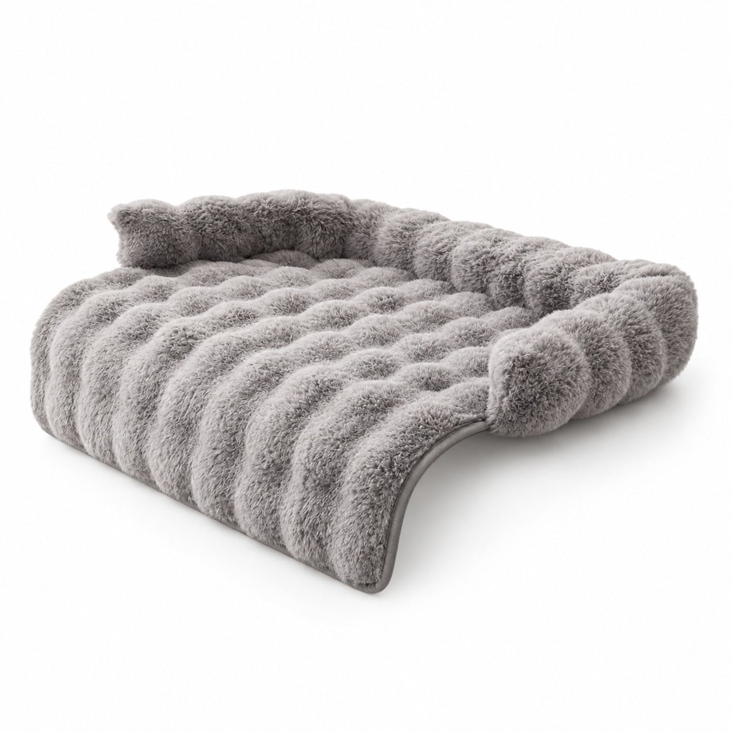 Soffkudde för Husdjur 75x75 cm – Quiltad Hund- & Kattbädd med Upphöjda Sidokanter