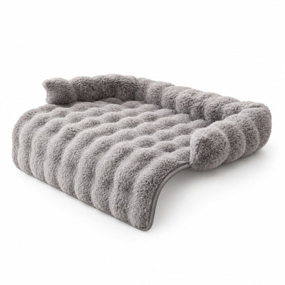 Soffkudde för Husdjur 75x75 cm – Quiltad Hund- & Kattbädd med Upphöjda Sidokanter