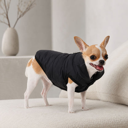 Quiltad Vinterväst för Hund med Fleecefoder & D-Ring
