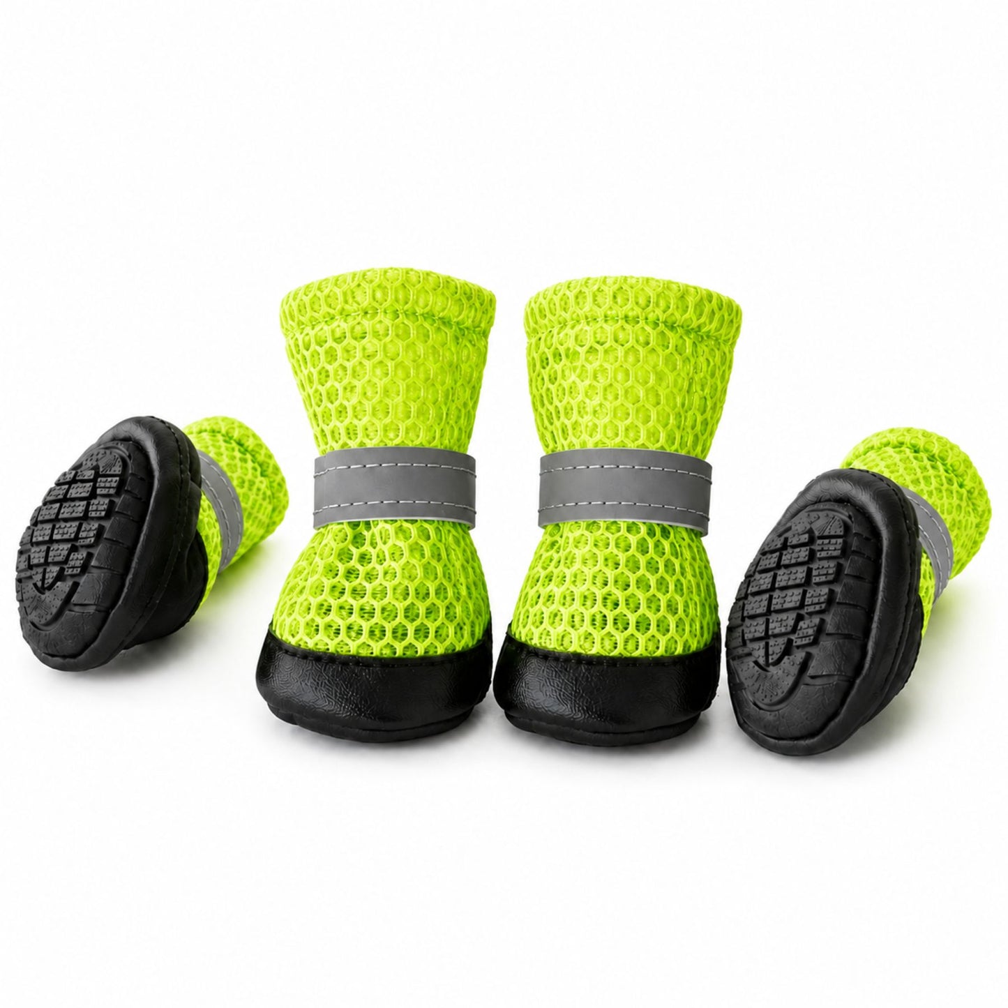 Reflekterande Halksäkra Hundskor – 4-Pack Justerbara Tasskydd för Hundar