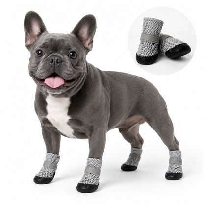 Reflekterande Halksäkra Hundskor – 4-Pack Justerbara Tasskydd för Hundar