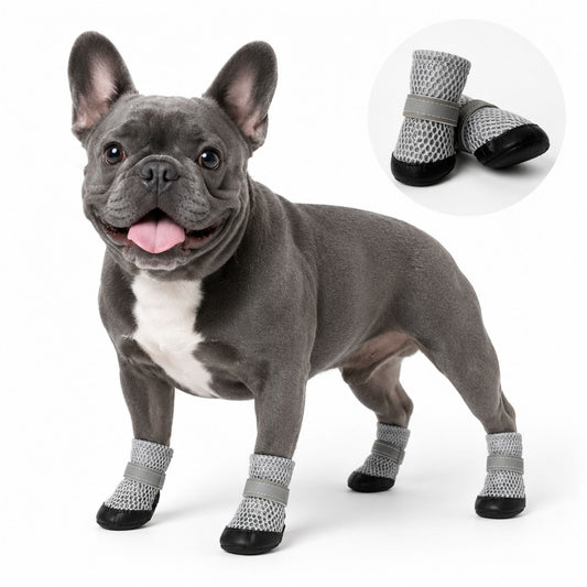 Reflekterande Halksäkra Hundskor – 4-Pack Justerbara Tasskydd för Hundar