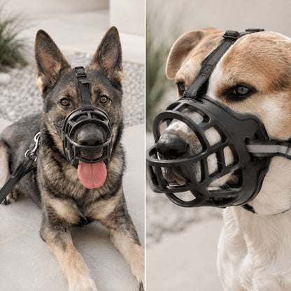 Mjuk Silikonmunkorg för Hund – Justerbar Korgmunkorg för Små, Medelstora & Stora Hundar