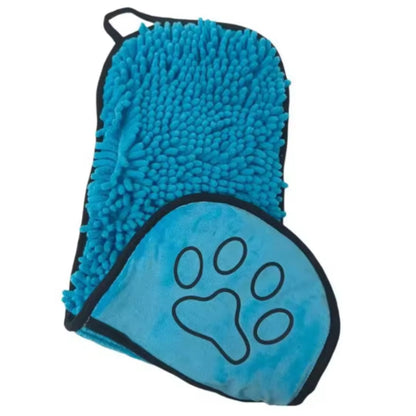 Superabsorberande Torkhandske för Husdjur – Mjuk Chenillehandduk för Hund & Katt med Snabbtorkande Effekt