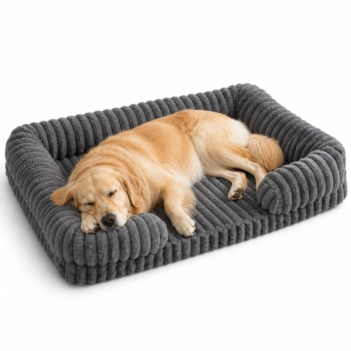 Stödjande Hundbädd i Memory Foam – Tvättbart Överdrag. Små, Medelstora & Stora Hundar
