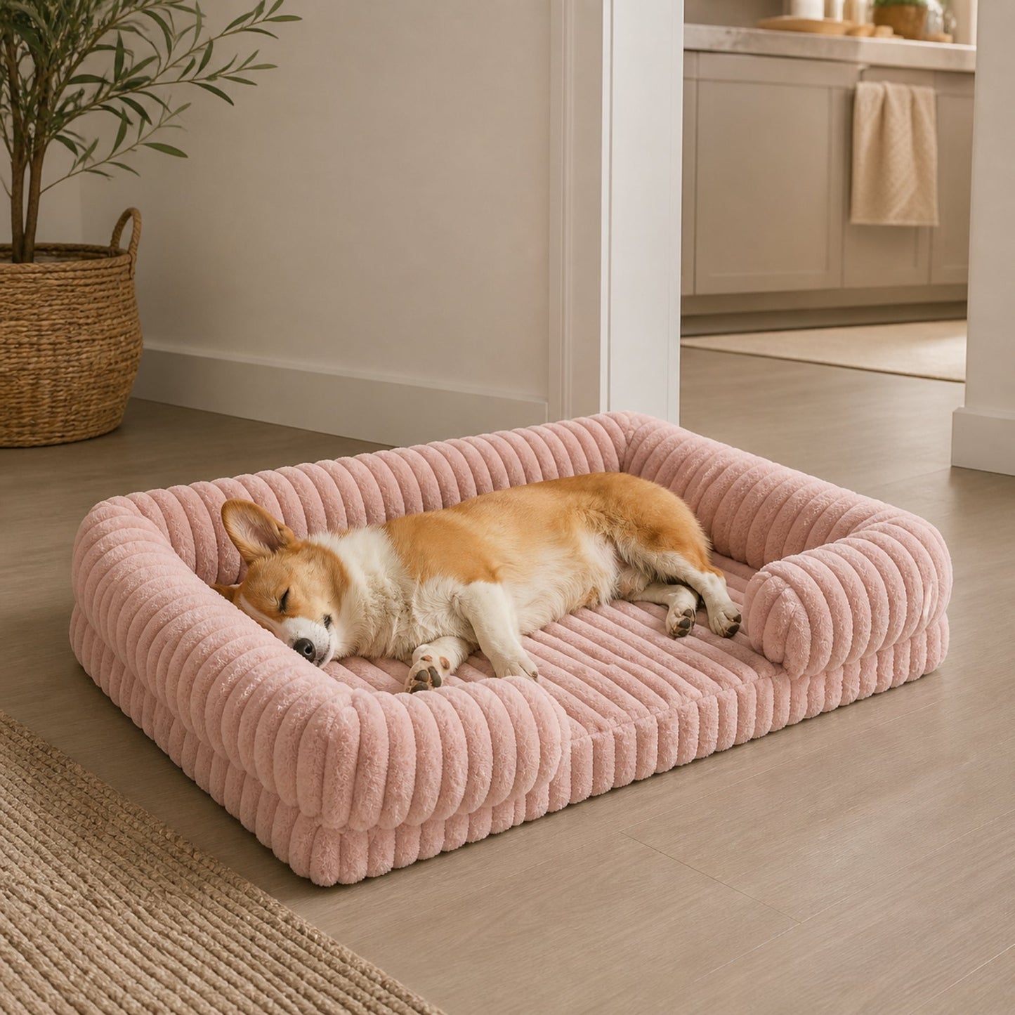 Stödjande Hundbädd i Memory Foam – Tvättbart Överdrag. Små, Medelstora & Stora Hundar