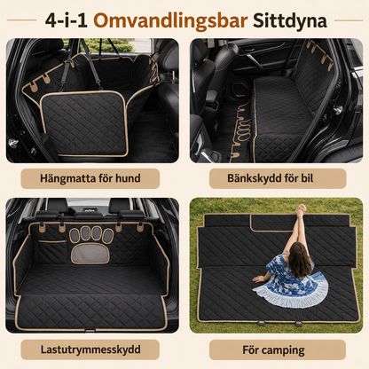 Quiltat Bilskydd för Hund – Skyddande Baksätesskydd för Bil
