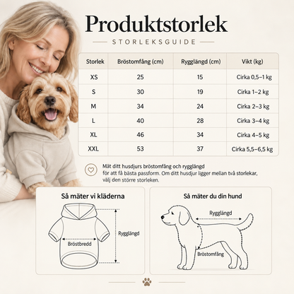 Hundhoodie med Huva & Ficka – Mjuk Huvtröja för Små Hundar