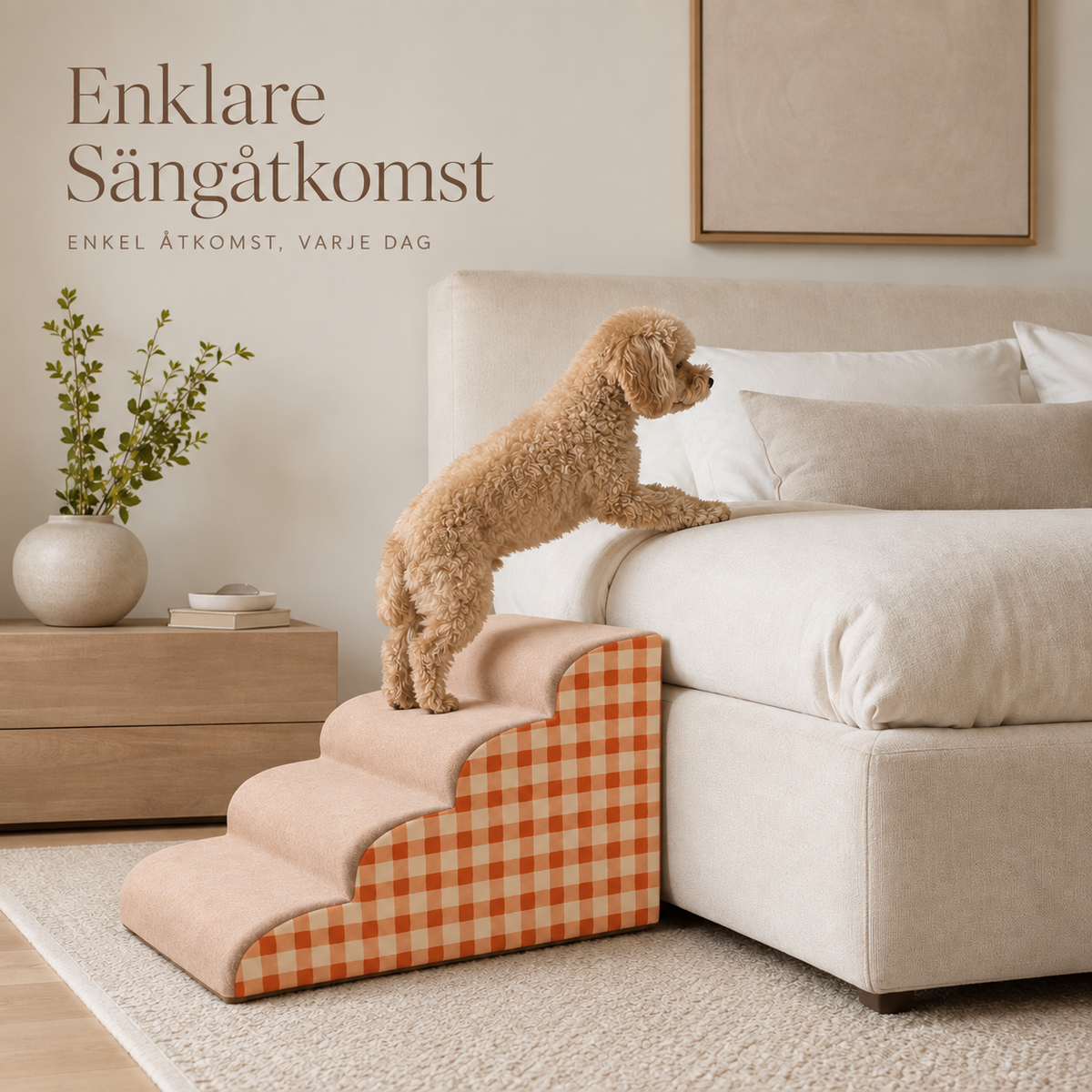 Husdjurstrappa för Hund & Katt – Mjuka Skumsteg för Soffa & Säng