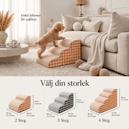 Husdjurstrappa för Hund & Katt – Mjuka Skumsteg för Soffa & Säng