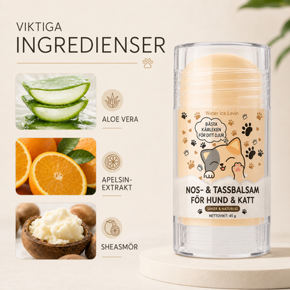 Nos & Tassbalsam för Hund & Katt – 45 g Återfuktande Balsam för Tassar och Nos
